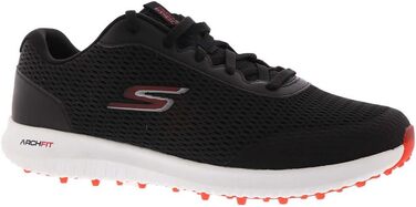 Чоловічі гольф-туфлі Skechers Elite 5 Range Relaxed Fit, водонепроникні, без шипів (40 EU, чорний/червоний)