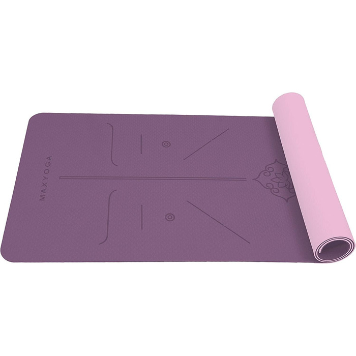 Йога-мат MaxYoga з еко TPE, нековзкий, 6 мм, 183x61 см для йоги, пілатесу, гімнастики