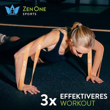 Набір еластичних стрічок для фітнесу ZenOne Sports® - 5 рівнів опору | Стрічки для силових тренувань вдома та в подорожах | Гумові стрічки для спорту