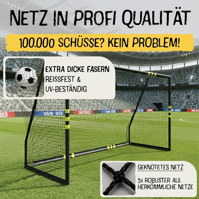 Ворота для футболу Friedo для дітей 120x180/160x240/200x300 см, CE-сертифіковані, нержавіючі, для саду, стійкі, преміум-якість, міцна сітка