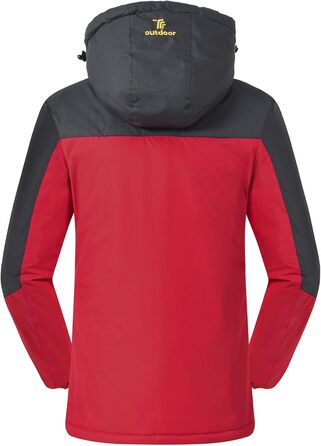 Зимова куртка Rdruko для жінок: водонепроникна, флісова, для сноуборду та гірських походів, яскраво-червона, розмір L