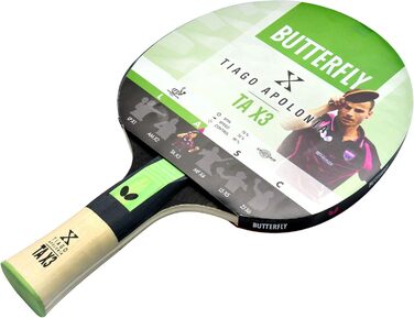 Навчальний тенісний ґравій Butterfly Tiago Apolonia Tax3, чорний/червоний, для дорослих