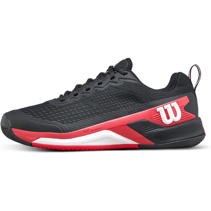 Тенісне взуття Wilson Rush Pro 4.5 для чоловіків (48 EU, чорний, інфрачервоний, білий)