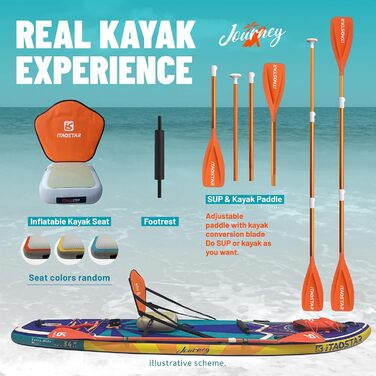 SUP-дошка iTAOSTAR для веслування стоячи, 86/89 см, надувна, широка, з аксесуарами, для початківців та йоги