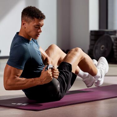 Adidas фітнес-мат для дому, нековзкий, 10 мм, бордовий – килимок для гімнастики, тренувань і йоги, дві розміри