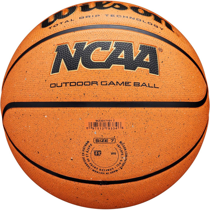 Баскетбольний м'яч Wilson NCAA для вулиці, розмір 6 і 7, помаранчевий