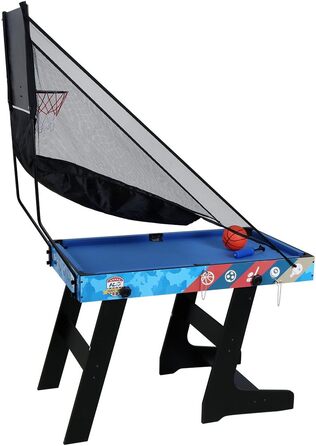 HLC 5-в-1 Багатофункціональний стіл для ігор: пінг-понг, хокей на повітрі, більярд, баскетбол, кікер