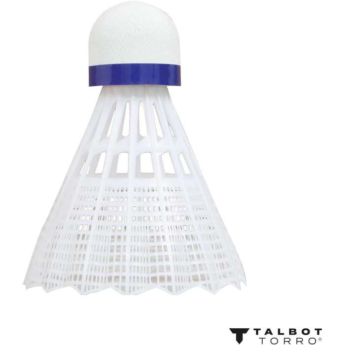 Набір тенісних м'ячів для бадмінтону Talbot Torro Tech 350, 6 шт., кошик: білий, швидкість: середній