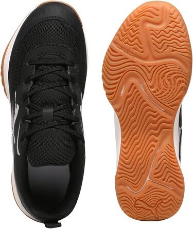 Дитячі кросівки PUMA Varion Li Jr Indoor Court Shoe, 38 EU, чорний/світло-сірий/gum
