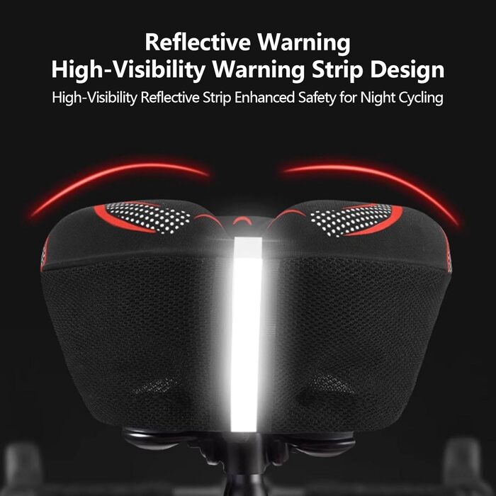 Покриття на сидіння велосипедного сидіння AUVSTAR Gel, гелеве, дихаюче, преміум, для гірського велосипеда, для чоловіків та жінок (Червоний 02)