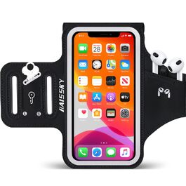 Спортивний браслет для телефону на руку: підходить для iPhone 16/15/14/13/12 Pro Max, Galaxy S25 S24. З кишенькою для навушників, для бігу та фітнесу.