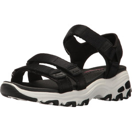 Сандлії Skechers D'lites-Fresh Catch на підборах, чорні, 38 EU, сатин, нейлон