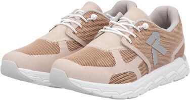 Кросівки Rieker білі жіночі повсякденні низькі, 39 EU, рожеві деталі (31)