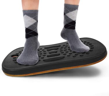 Балансувальна дошка Wobble Yes4All для столу: антифатигова платформа, килимок для офісу, масажний ролер