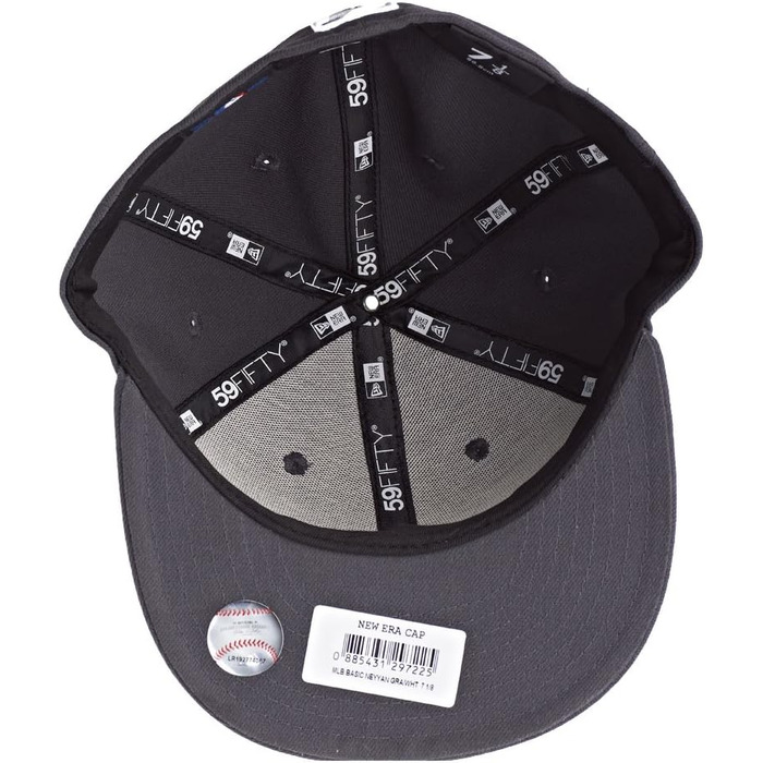 Кепка New Era New York Yankees 59fifty MLB Basic чорний/білий (58.7, Graphite/Weiss)