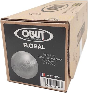 FLORAL Obut Loisir INOX – Класична петанкова куля з нержавіючої сталі з Франції