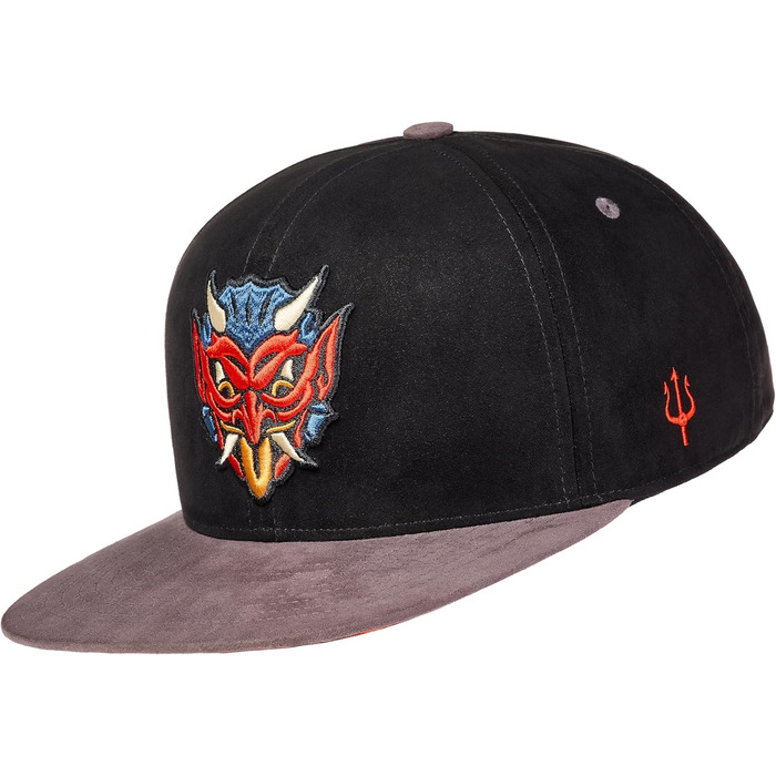 Кепка-снапбек Cadency унісекс з прямим козирком, регульований розмір, бейсболка (Devil - Чорна)