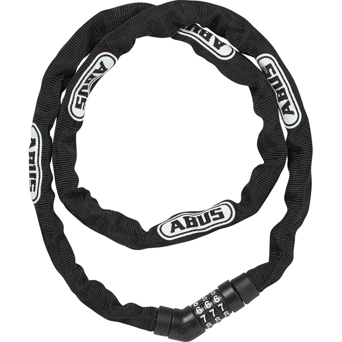Ланцюговий замок ABUS Steel-O-Chain 4804C зі спеціальної сталі, кодовий, рівень безпеки 3, чорний, 110 см
