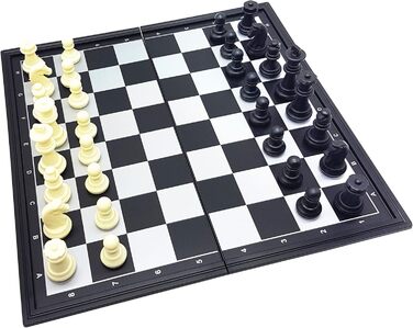 Lexibook Chessman Classic – магнітна складна шахова дошка, 32 фігури, сімейна настільна гра, чорний/сріблястий, CGM320