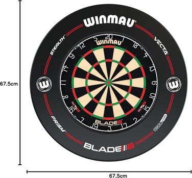 Дартс Winmau Blade 6 Professional: Класичний дротик з захисним кільцем та 2 комплекти дротиків