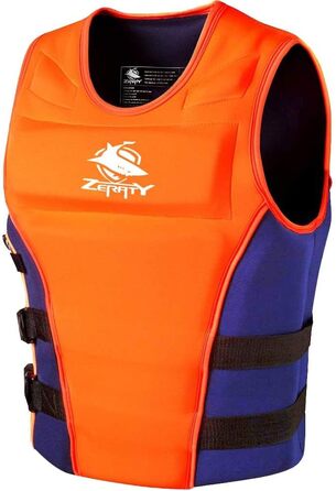 Жилет для плавання Zeraty, XXL, для дорослих, каное, каяк, катання на човні, помаранчевий