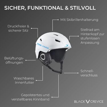 Лижний шолом Black Crevice Kitzbühel, полікарбонат, дихаючий, регульований, для чоловіків та жінок, S, темно-синій/помаранчевий, спортивний дизайн