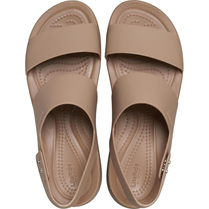 Жіночі сандалії Crocs Brooklyn Low Wedge, 41/42 EU, Latte Mushroom