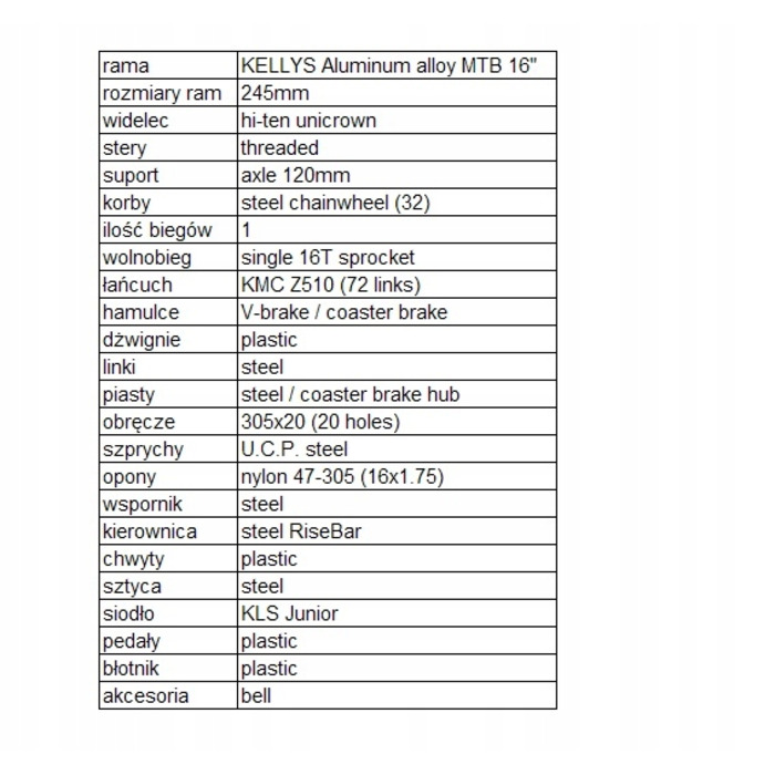 Дитячий велосипед Kellys Wasper 16