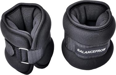 Набір манжетів BalanceFrom GoFit для ніг, рук, щиколоток та зап'ясть, регульовані, зелені (чорні)