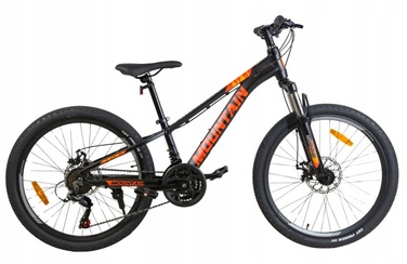 Гірський велосипед Hurtex Mountain 24, рама 11 дюймів, чорний