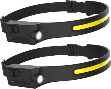 Ліхтар на голову Pristar LED акумуляторний, водонепроникний, 5 режимів, широкий кут освітлення 230°, для бігу, кемпінгу, риболовлі, 1 шт (Чорний)