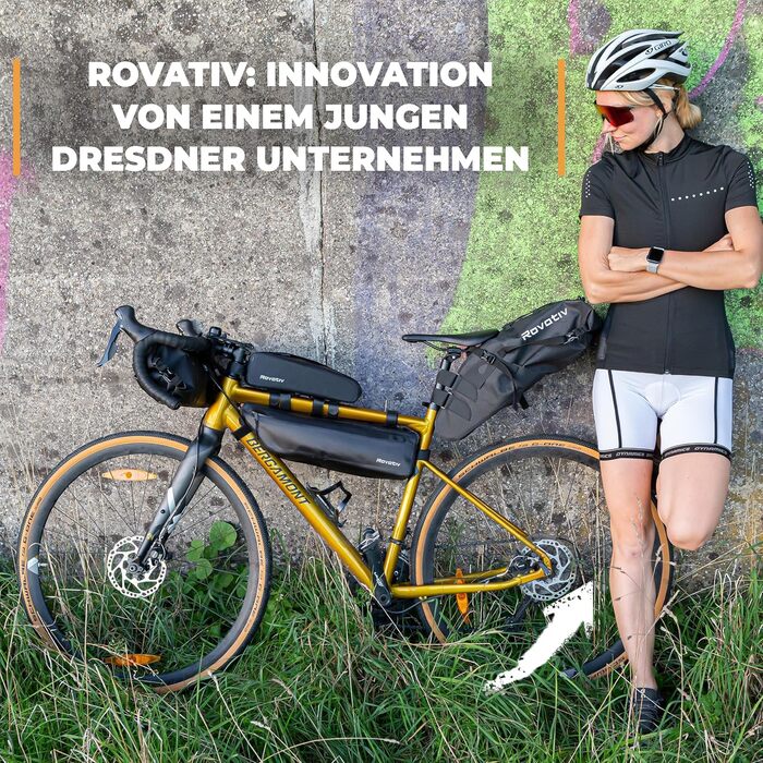 Велосумка Rovativ Bikepacking 42 см, водонепроникна, для гравійного велосипеда та ультрациклізму, 3,2 л