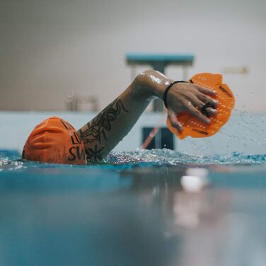 Лопатки для плавання Buddyswim M, помаранчеві, тренувальні