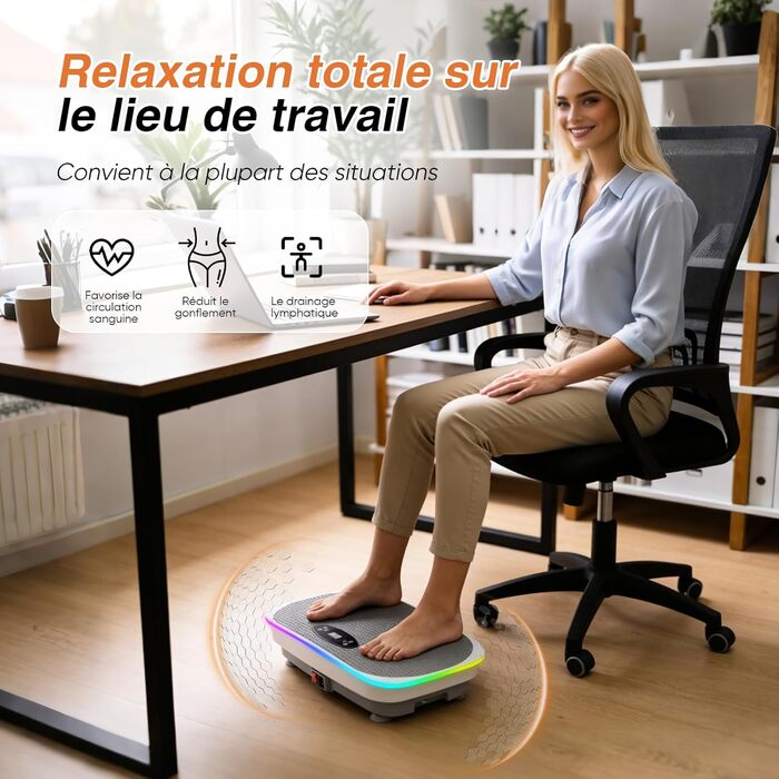 Віброплатформа для фітнесу вдома Rüttelplatte Sport 350LBS з Bluetooth, пультом та 4 гумовими стрічками