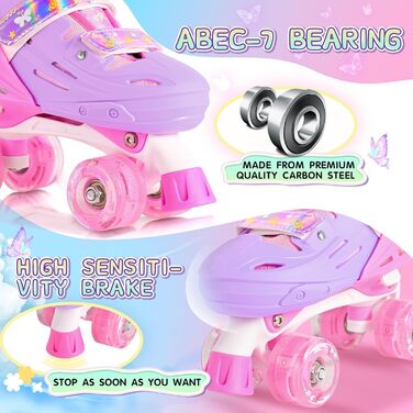 Роликові ковзани 2PM SPORTS для дітей: регульовані, рожево-блакитні, розмір 32-36 EU