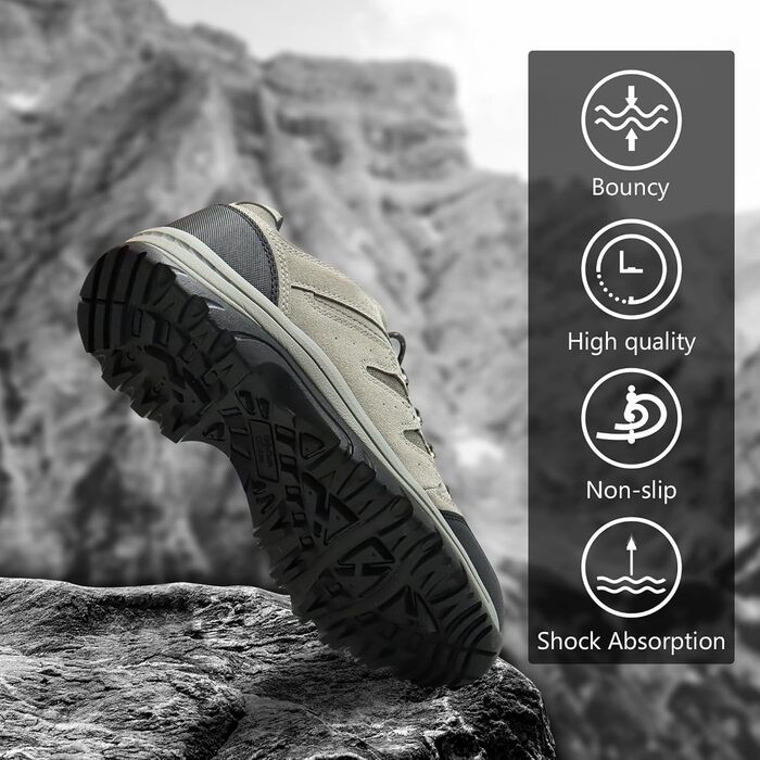 Черевики для ходьби CC Los - водонепроникні чоловічі туристичні черевики, зручні, легкі, дихаючі, розмір 40-48, коричневі. Водонепроникні, Outdoor, 1 розмір більше