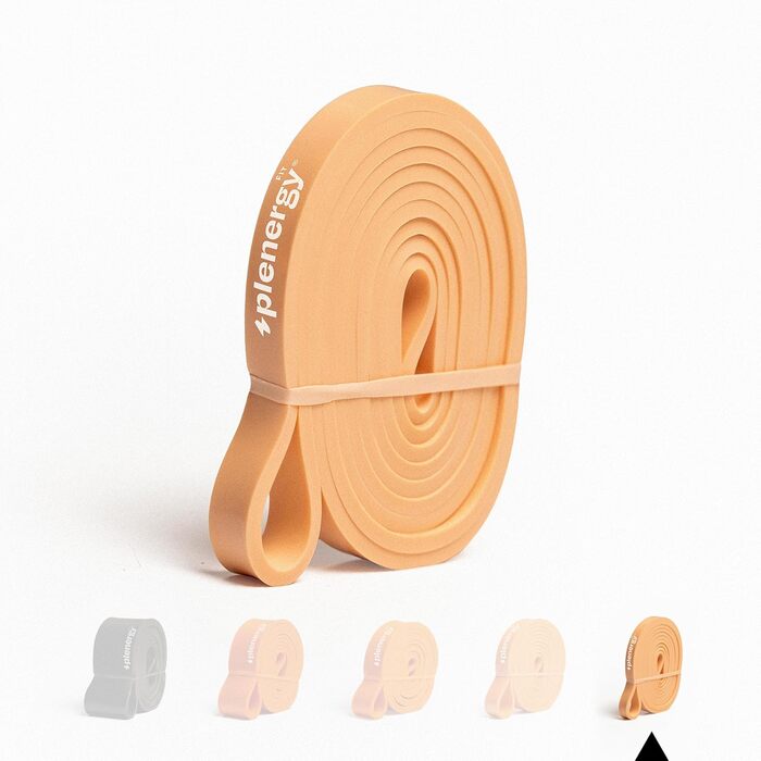 Набір еластичних стрічок для фітнесу 5 шт. з електронною книгою - стрічки для силових тренувань, розтяжки, йоги (7-16 кг)