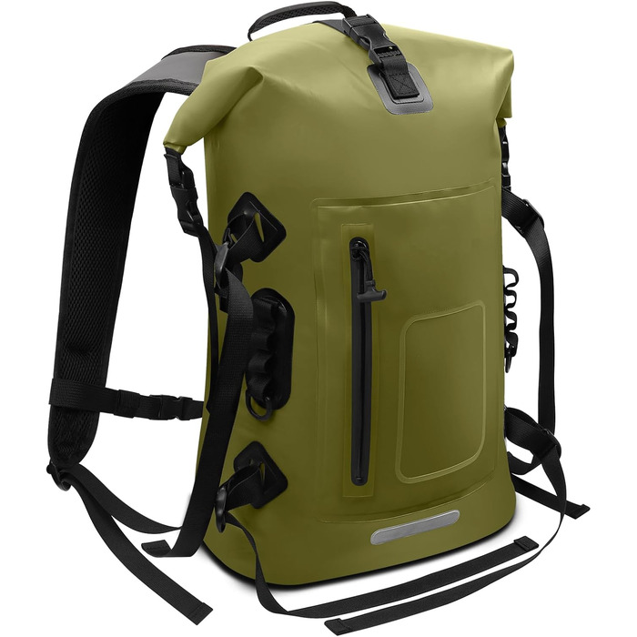 Водонепроникний рюкзак ioutdoor 30-35 л, rolltop, для водних видів спорту, велоспорту та туризму, з м'якими лямками та водонепроникною блискавкою