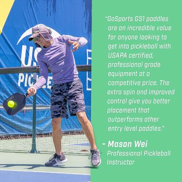 GoSports GS1 Пікбол ракетка – схвалена USAPA, скловолокно