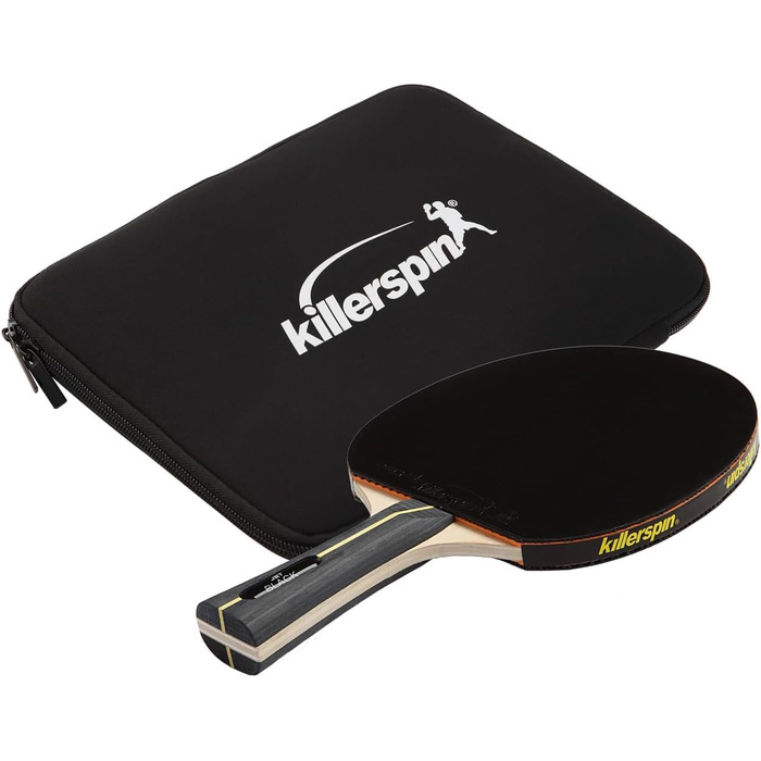 Пінґ-понґна лопатка Killerspin Jet Black - для початківців та професіоналів, зручна ручка, чорний колір
