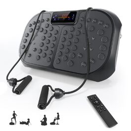 Віброплатформа для фітнесу Sport: 6 програм, для схуднення, м'язів, всього тіла, чорна (51x30.5x12.5 см)