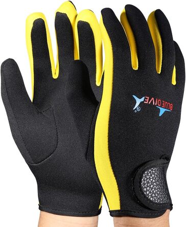 Рукавички для дайвінгу VGEBY з неопрену, для снорклінгу, каякінгу, серфінгу, водного спорту, чорні та жовті, розмір S