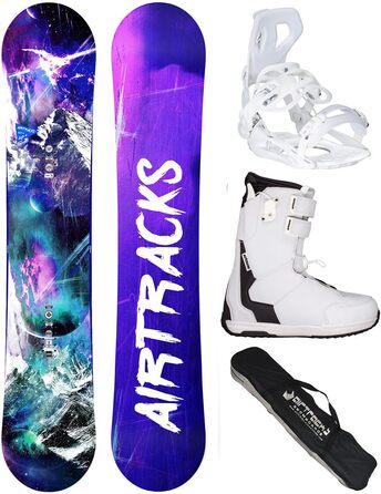Airtracks Сноуборд-сет для жінок High M Carbon Rocker + кріплення Master W Fastec + черевики + сумка для сноуборду 140, 145, 150, 155 см. Сноуборд 140 см, черевики Master W QL 41