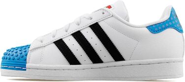 Дитячі кросівки adidas Superstar J — біло-чорно-блакитні (35.5 EU)