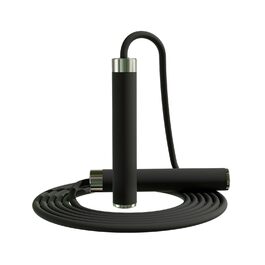 Стрибкове канат MOGOLD з регулюванням – 5 мм PVC-шнур з підшипниками, неслизькі гумові ручки та ручки з металу для початківців, для схуднення та фітнесу вдома, в школі, чорний