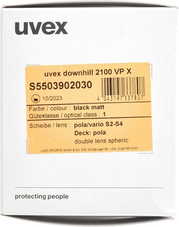 Гірськолижна маска Uvex Downhill 2100 Vp X, унісекс, чорна, фотохромна, поляризаційна, універсальний розмір