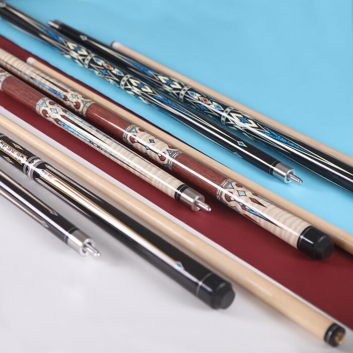 Набір київ для більярду: 2 киї (147.3 см) з акації, 3 наконечники | Київ для більярду, набір, акація