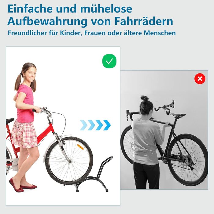 Підставка для велосипеда Urban Deco: міцна, вільна стоянка, для гірського та шосейного велосипеда, чорна