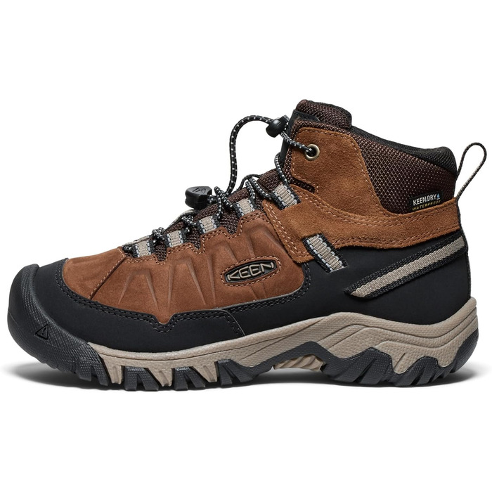 KEEN Targhee 4 Mid - водонепроникні трекінгові черевики для дітей, EU 35, Bison Brindle