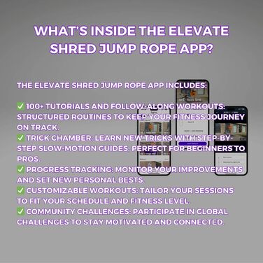 Стрибкове канат Elevate Rope з якісними кульками та поліестеровим тросом - 3м, регульований - для фрістайлу, кардіо та трюків, для всіх рівнів, для використання в приміщенні та на вулиці (блакитно-білий)